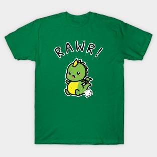 Rawr! Kawaii Dragon Design T-Shirt